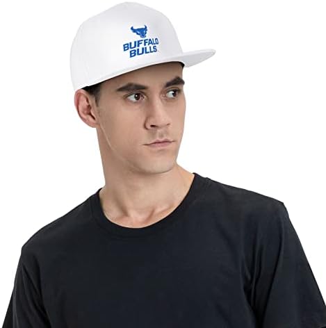 אוניברסיטת באפלו לוגו כובעי גברים שטוח ביל מצויד כובעי היפ הופ ראפ מתכוונן בייסבול נהג משאית אבא כובע