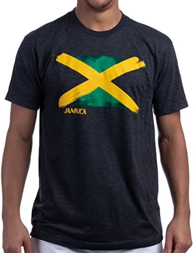 ג 'מייקה דגל / ג' מייקה גאווה קינגסטון ראסטאפרי רגאיי בציר סגנון חולצה לגברים נשים