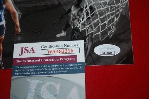 דן איסל דנוור נאגטס HOF 93 חתום 8x10 JSA היה עד COA WA482216 - תמונות NBA עם חתימה