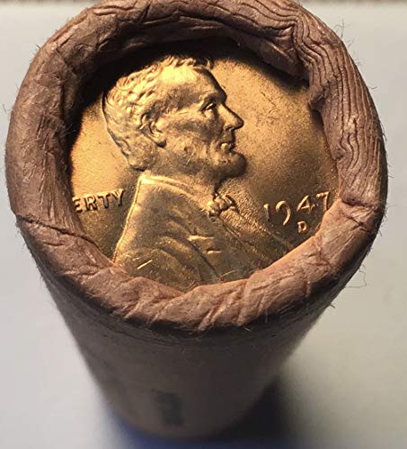 1947 D Lincoln Cent Cent Penny מוכר כמעט בחירה מבריק לא מחולק