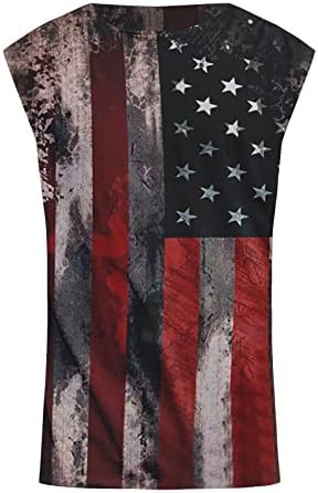 קיץ גברים של שמלת חולצות גברים מקרית גופיות אמריקאי דגל הדפסת שרוולים שרירים פטריוטית טיז מגניב גדול