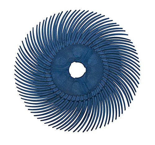 3 קוטר 3M רדיאלי 400 חצץ כחול 3/8 חור ארבור מברשת זיפים תכשיטים סיבוביים דיסקים ליטוש מתכת
