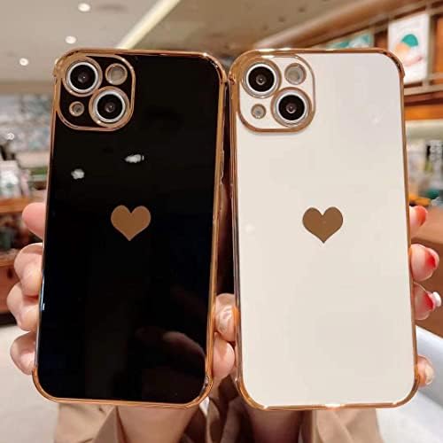 Gddjong תואם למארז iPhone 11, ציפוי יוקרה חיוך פנים ואהבה מארז טלפון לב לנשים, דפוס אהבה צדדי חמוד TPU מארז טלפון מגן מלא מצלמה לאייפון