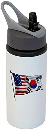 בקבוק ספורט של ExpressItbest 22oz - דגל דרום קוריאה - אפשרויות רבות