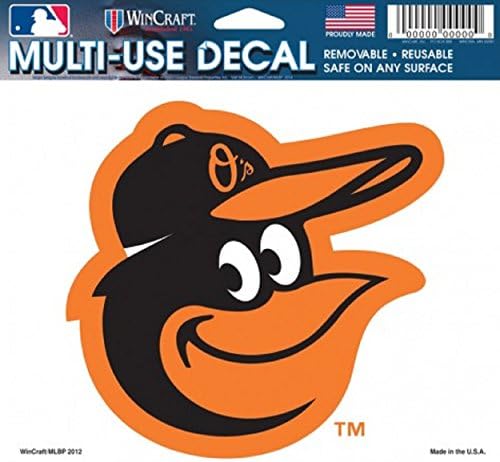 Wincraft MLB Baltimore Orioles 14405012 מדבקות צבעוניות רב-שימושיות, 5 x 6