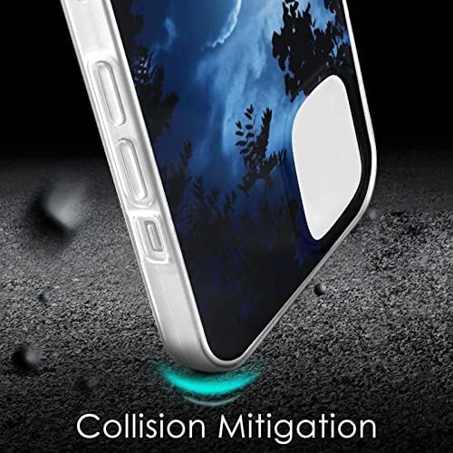 ינשוף Barred יושב בתיק בהתאמה אישית של אור ירח כחול לאייפון 14/iPhone 14 Pro/iPhone 14 Plus/iPhone 14Pro Max Slim Fit tpu Soft TPU כיסוי