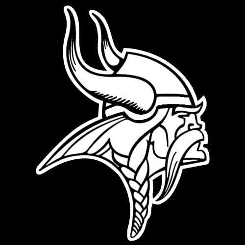 Wincraft NFL Minnesota Vikings 8x8 מדבקות לוגו צוות לבן