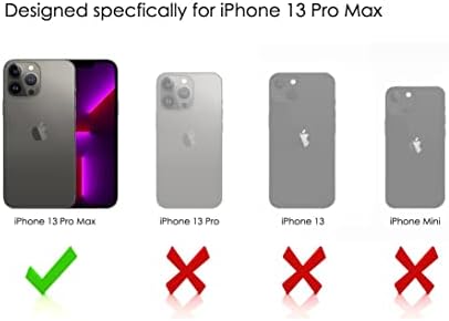 Thinkmod Maglux תואם ל- iPhone 13 Pro Max Case 6.7 , המיועד למארז Magsafe, עור מגן מגן דק -זעזועים.