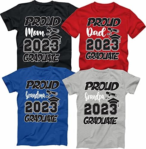 כיתת סיום 2023 כל משפחה גאה אמא אבא בוגר טיז מותאם אישית חולצות