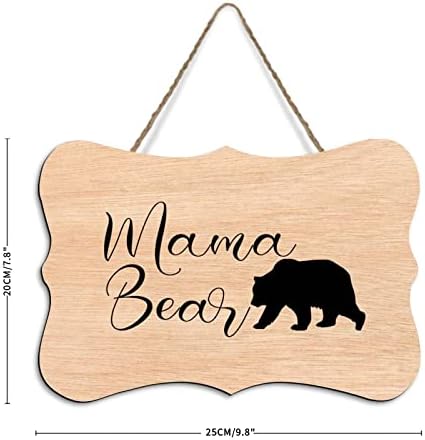 סימן עץ בסגנון חווה מאמא דוב אימה אישית שלט עץ מעוצב בהתאמה